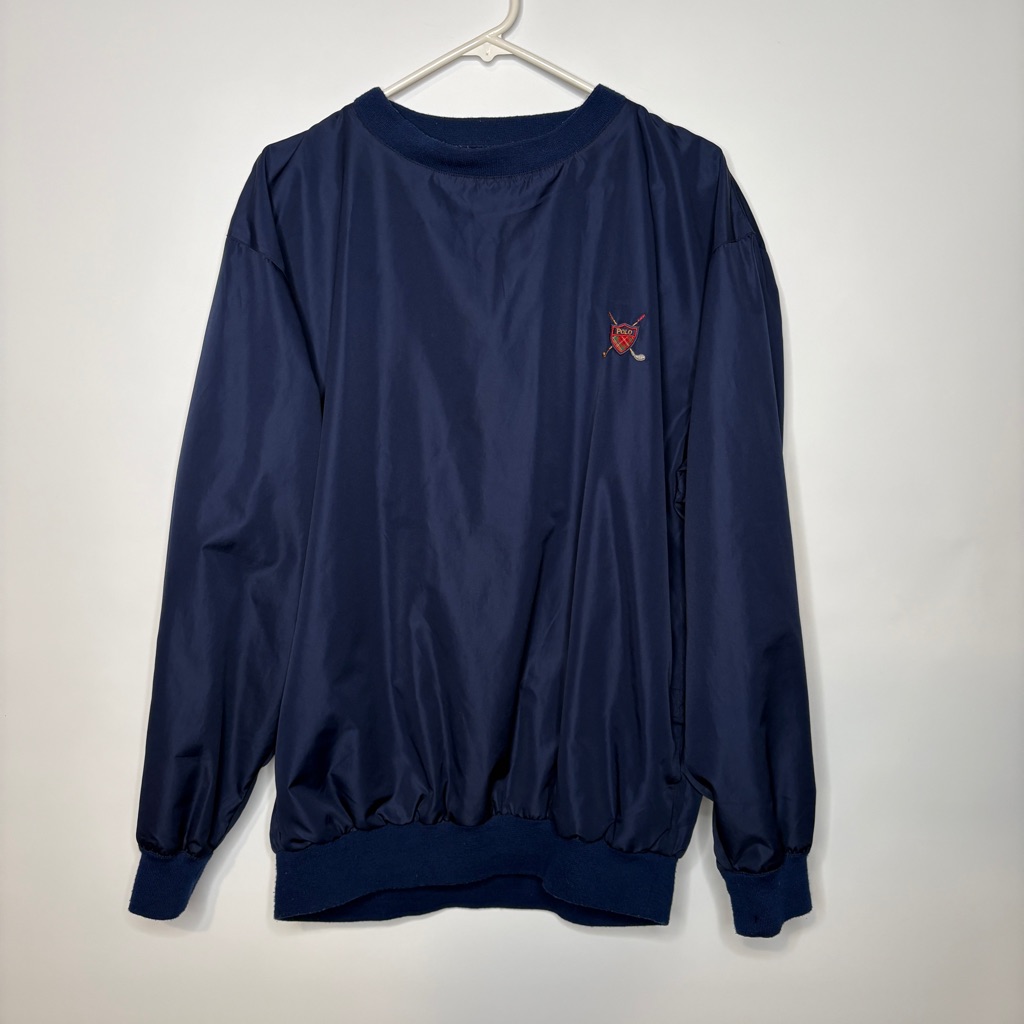 Vintage Golf Polo Ralph Lauren Pullover Windbreaker Size Medium